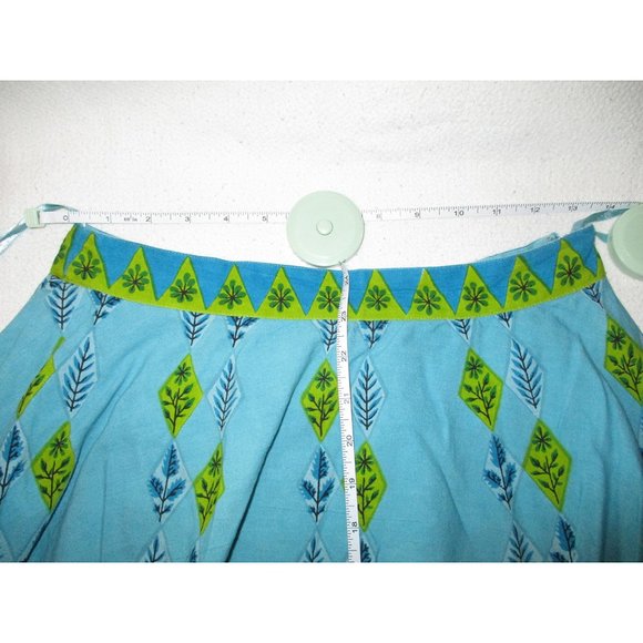 Viola Anthropologie Rare "Blue Jay Skirt" Retro Blue/Teal Skirt Size 2 - Picture 8 of 8